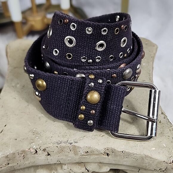 Vintage Grommet and Stud Size Medium EXPRESS Belt - Picture 1 of 9